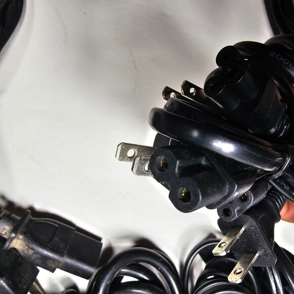 Lot of 20 Assorted Replacement Electric Power Cord Cables w/ Various Connectors - Picture 3 of 8